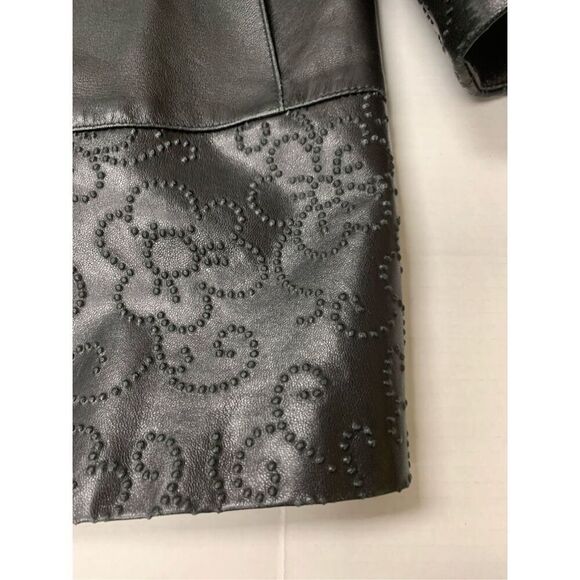 Vintage Embossed Leather Detail Jacket - Picture 2 of 9